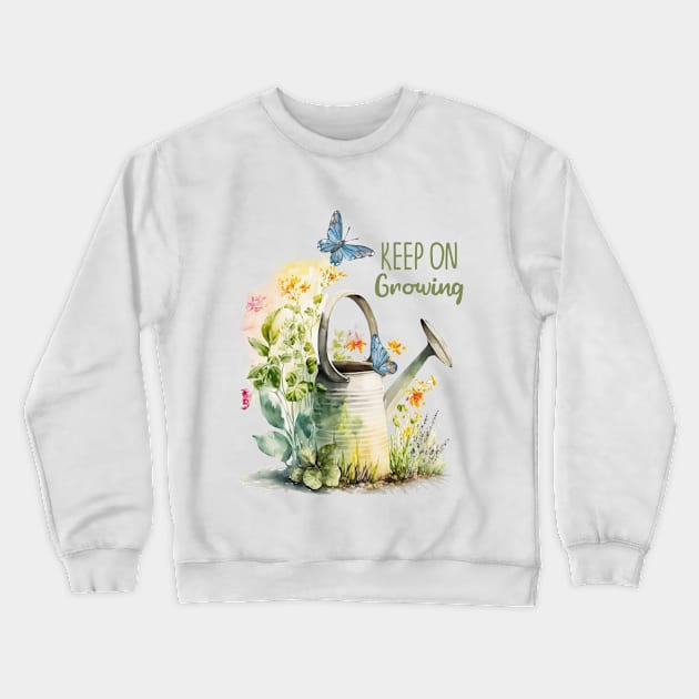 Watering Can Melody Crewneck Sweatshirt by Jean Plout Designs